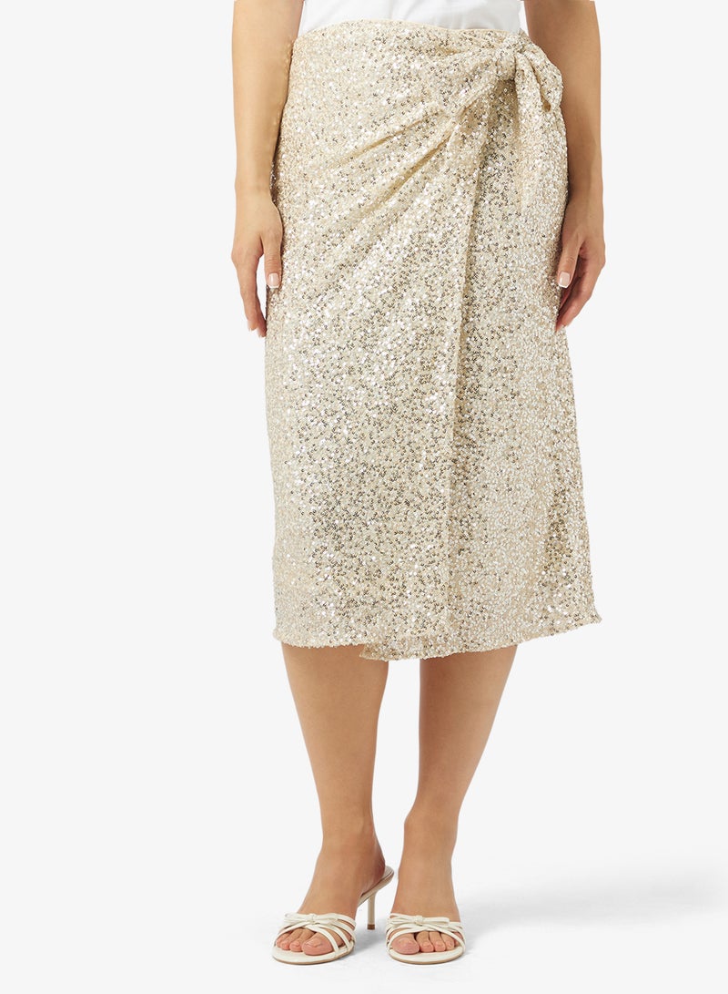 Ginger Sequin Wrap Around Skirt - Image 1